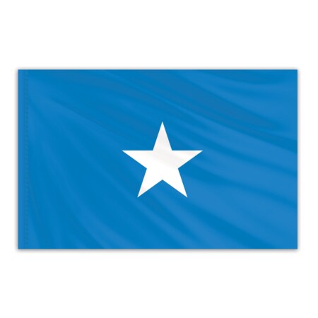 Somalia Indoor Nylon Flag 5'x8' With Gold Fringe